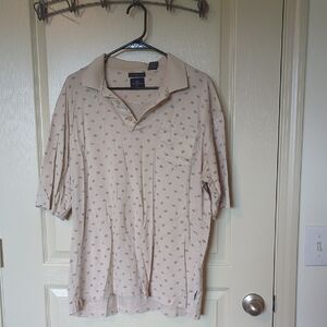 Dockers Light Tan Polo Shirt with Pattern